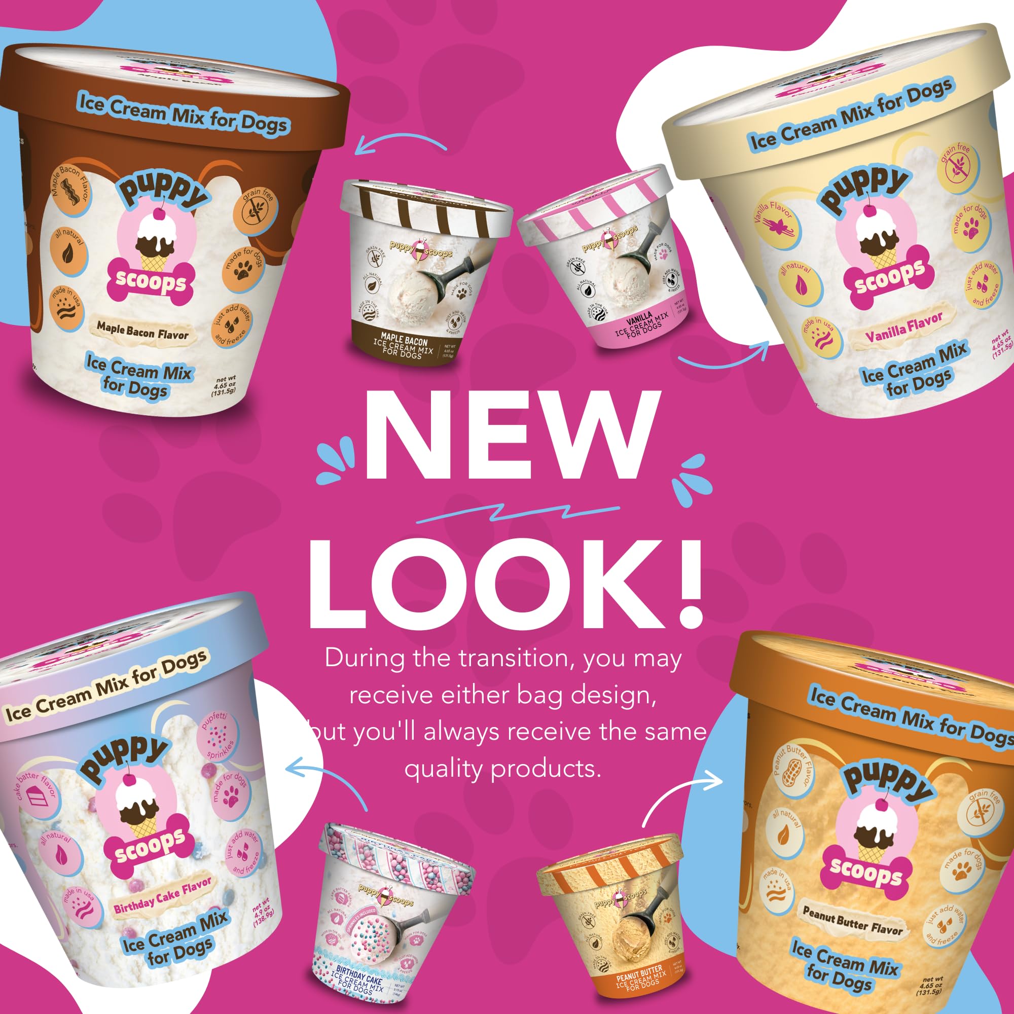 Puppy Scoops 12-ounce yield showcases ample portions for sharing