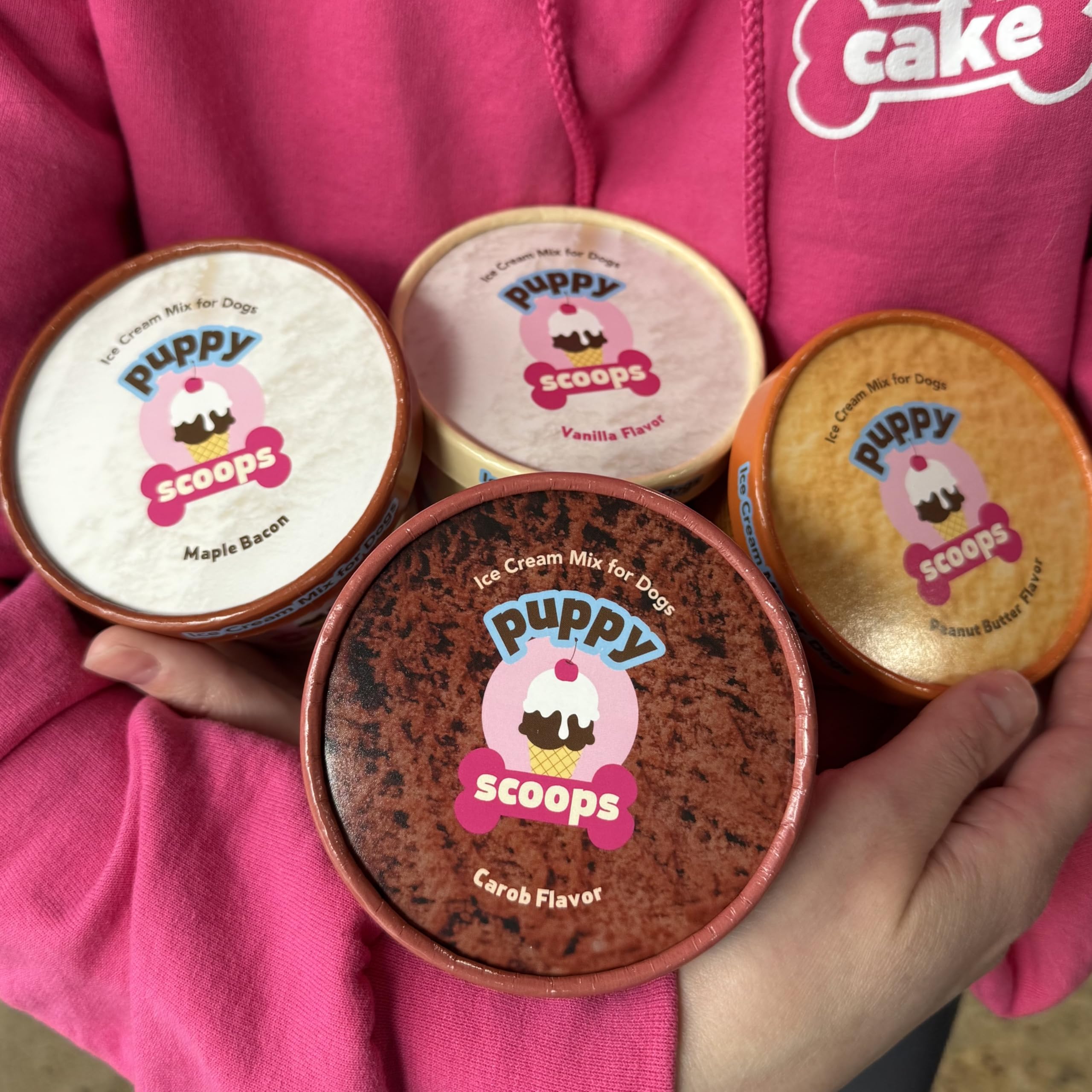 Puppy Scoops 4.65 oz cups ready to freeze for convenient rewards