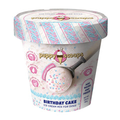 Puppy Scoops birthday cake Pupfetti cup for festive dog celebrations