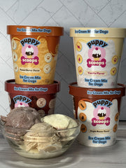 Puppy Scoops ice cream cup with reusable lid for mess-free freezing