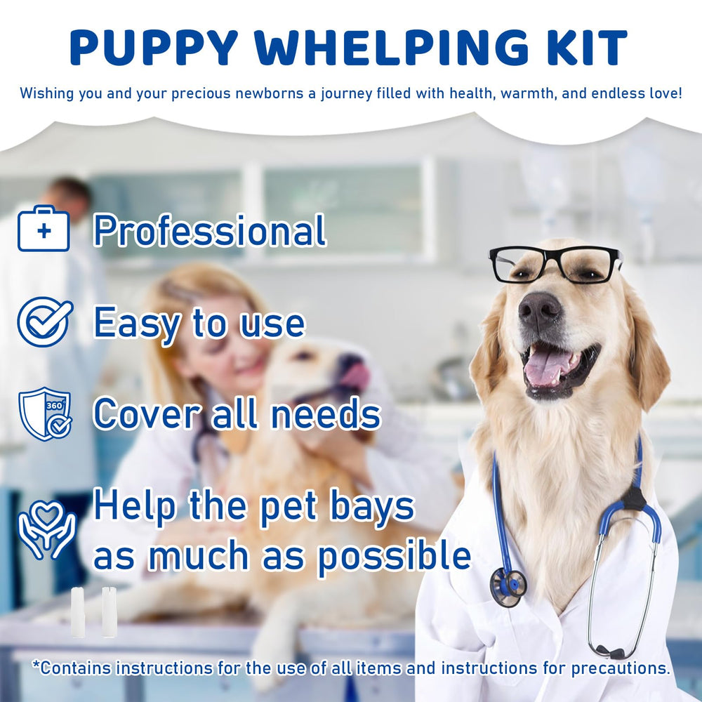 Puppy Whelping Kit feeding options and bottles for flexible newborn nutrition.