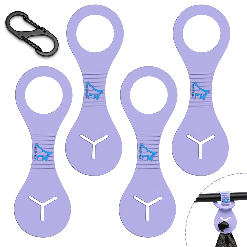 PuppyDoggy dog poop bag holder attached to leash for easy waste management on walks.