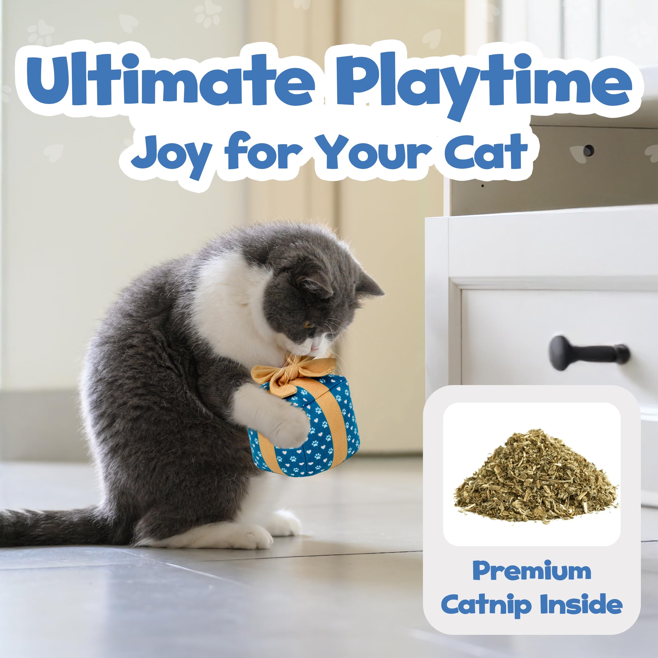 PUPROAR Catnip Toy with crinkle texture, inviting lively play and exploration.