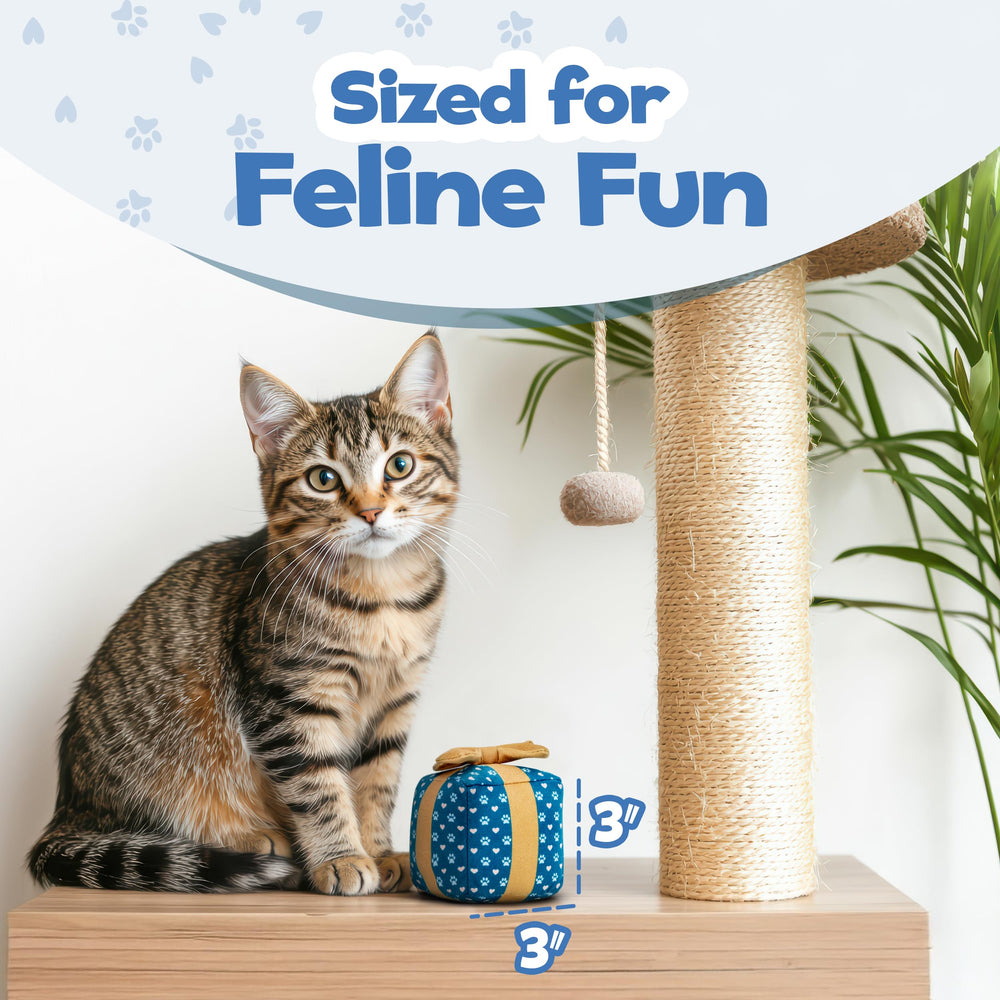 PUPROAR Compact 3-inch cat toy, easy indoor fun for cats.