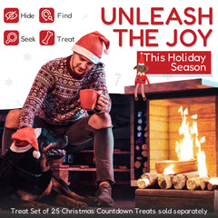 PUPROAR Pooch on a Perch elf toy shows crinkle material for sensory engagement.