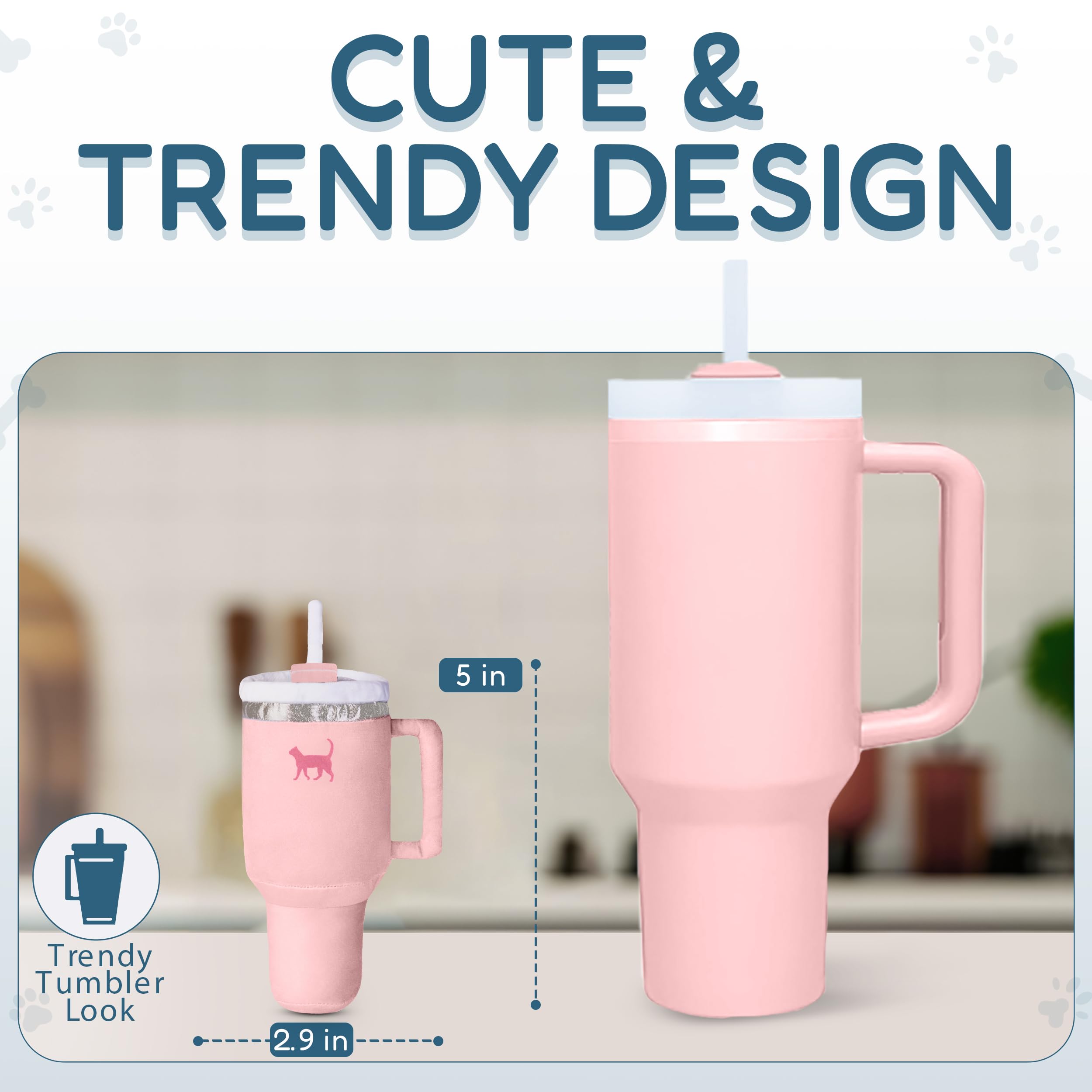 PUPROAR Kitty Cup's compact 5-inch size suits kittens and small indoor spaces