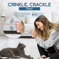 PUPROAR Kitty Cup toy releases catnip scent for interactive play without noise overload