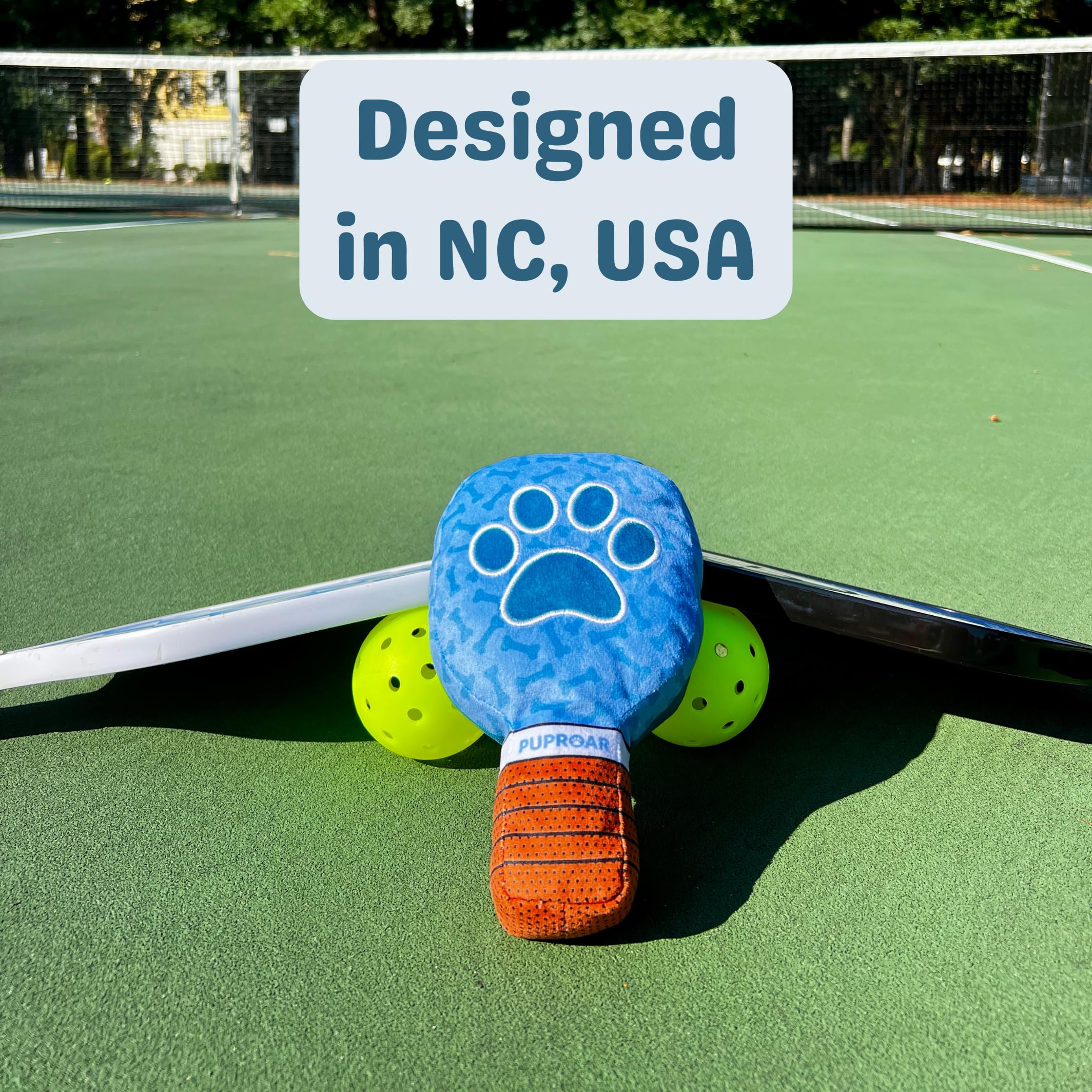 PUPROAR pickleball dog toy plush material is soft.