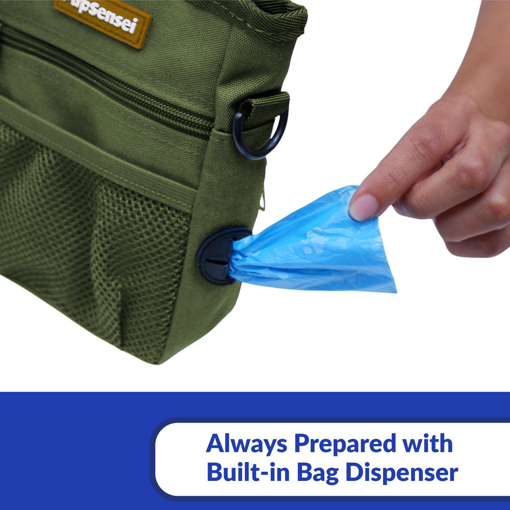 PupSensei pouch demonstrates no-spill magnetic closure for quick, secure access while active