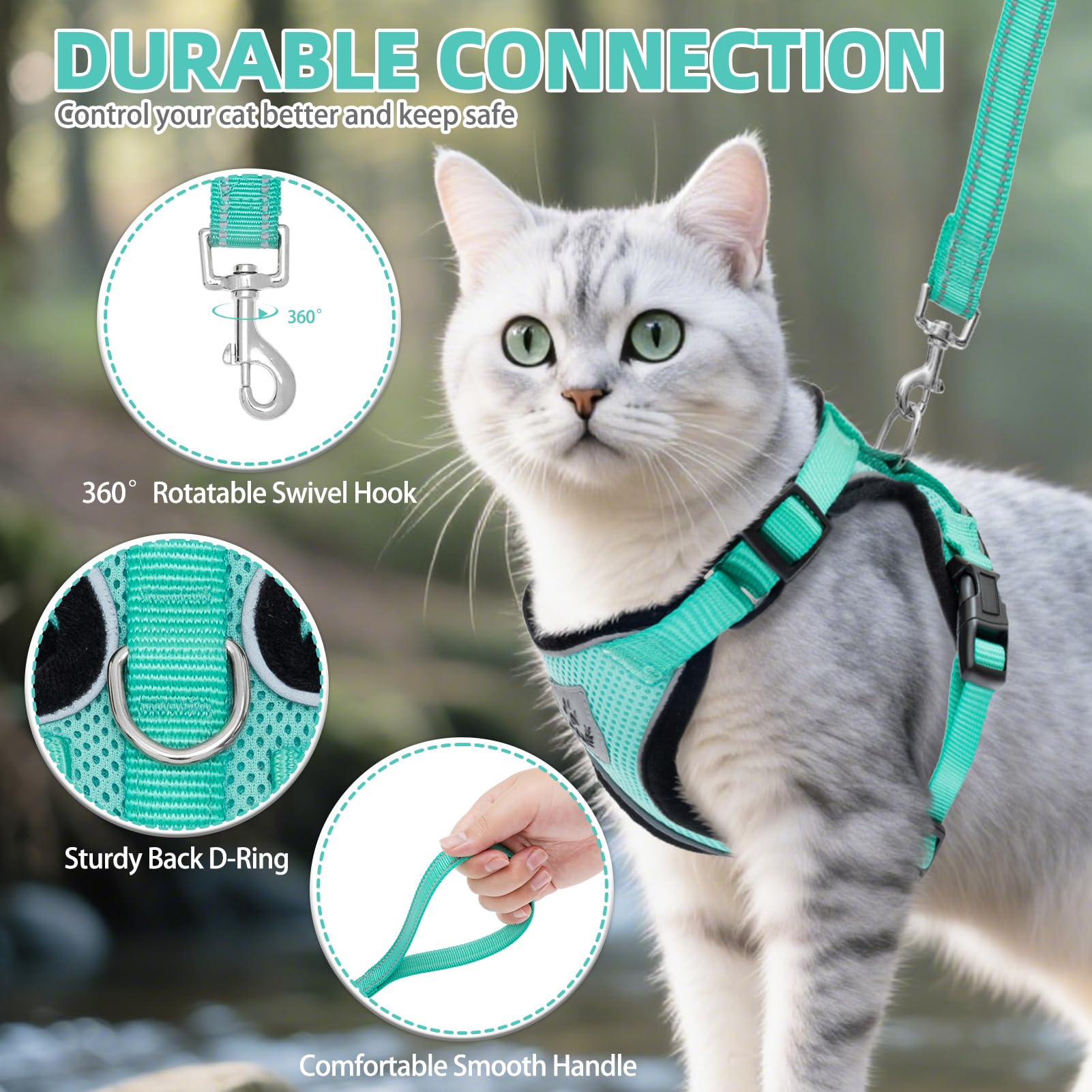 PUPTECK cat-friendly mesh fabric keeps wearing gentle and cool.