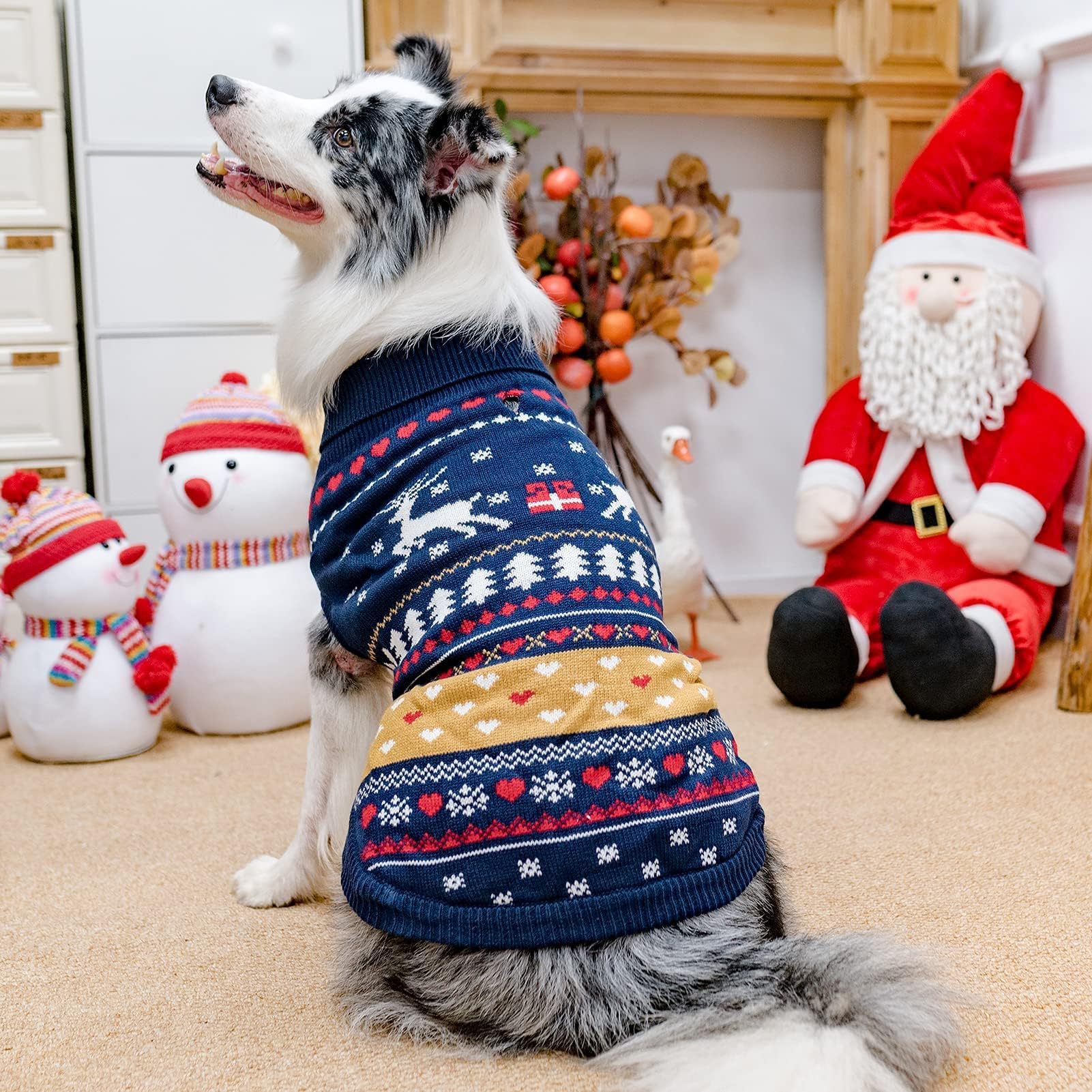 PUPTECK festive dog sweater ideal for party photos.