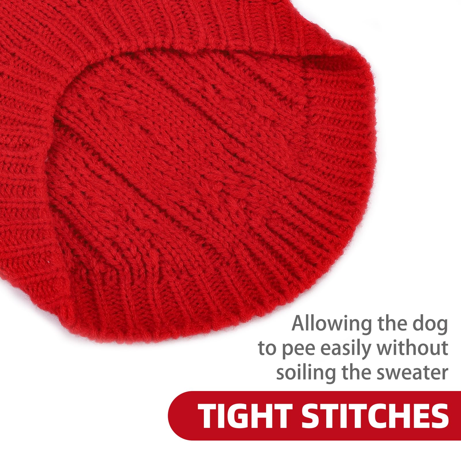 PUPTECK knit-texture close-up emphasizes soft acrylic knit and warmth