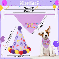 PUPTECK purple bandana displayed on dog for festive look