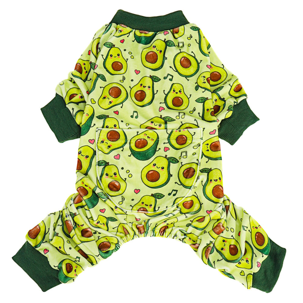 PUPTECK soft fleece dog pajamas front view for all-day comfort.
