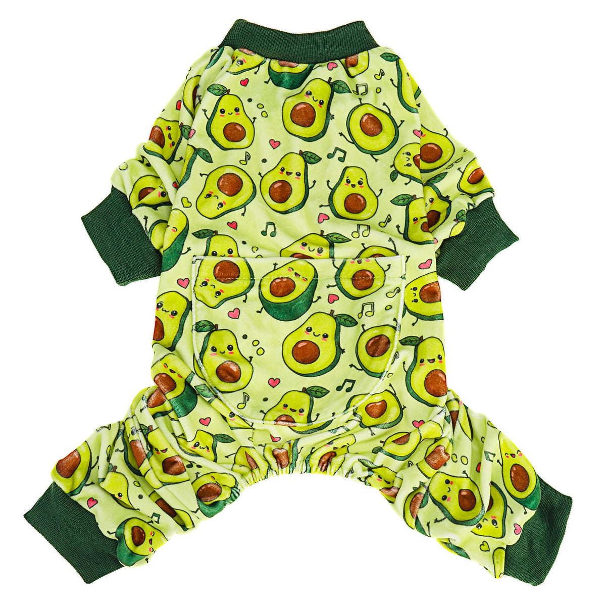 PUPTECK soft fleece dog pajamas front view for all-day comfort.