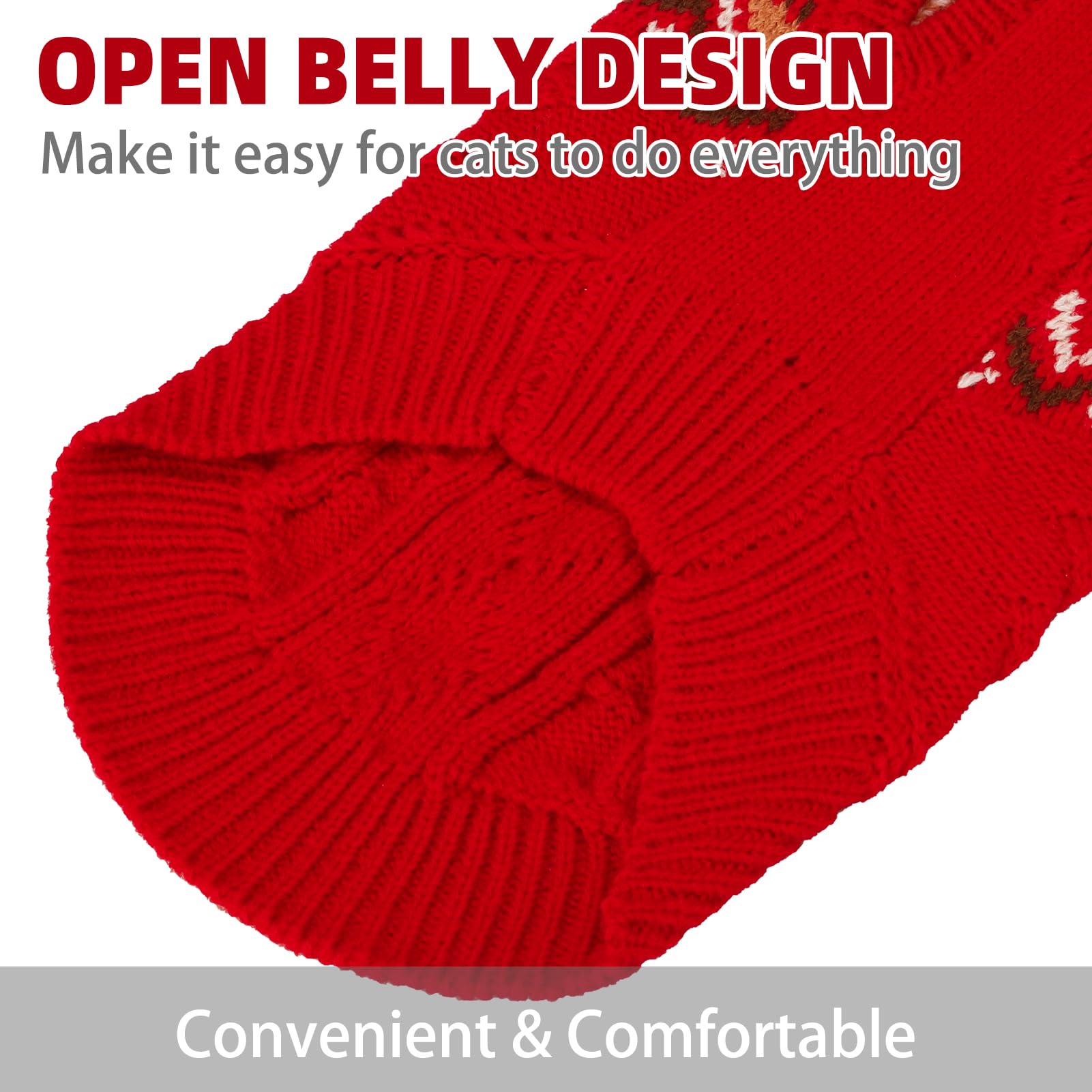 PUPTECK knit detail close-up reveals soft acrylic fabric and warmth