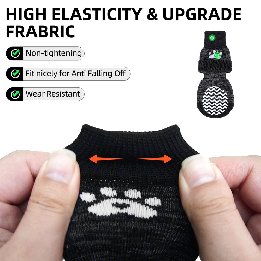 PUPTECK dog socks elastic cuff with tightening band prevents loss during play