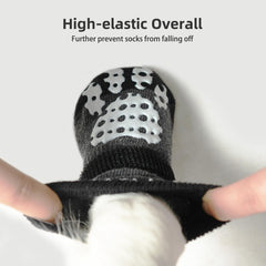 PUPTECK anti-slip dog socks demonstrate floor traction on slick surfaces