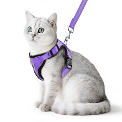 PUPTECK arnés de gato con ajuste de cuatro puntos para un ajuste seguro.