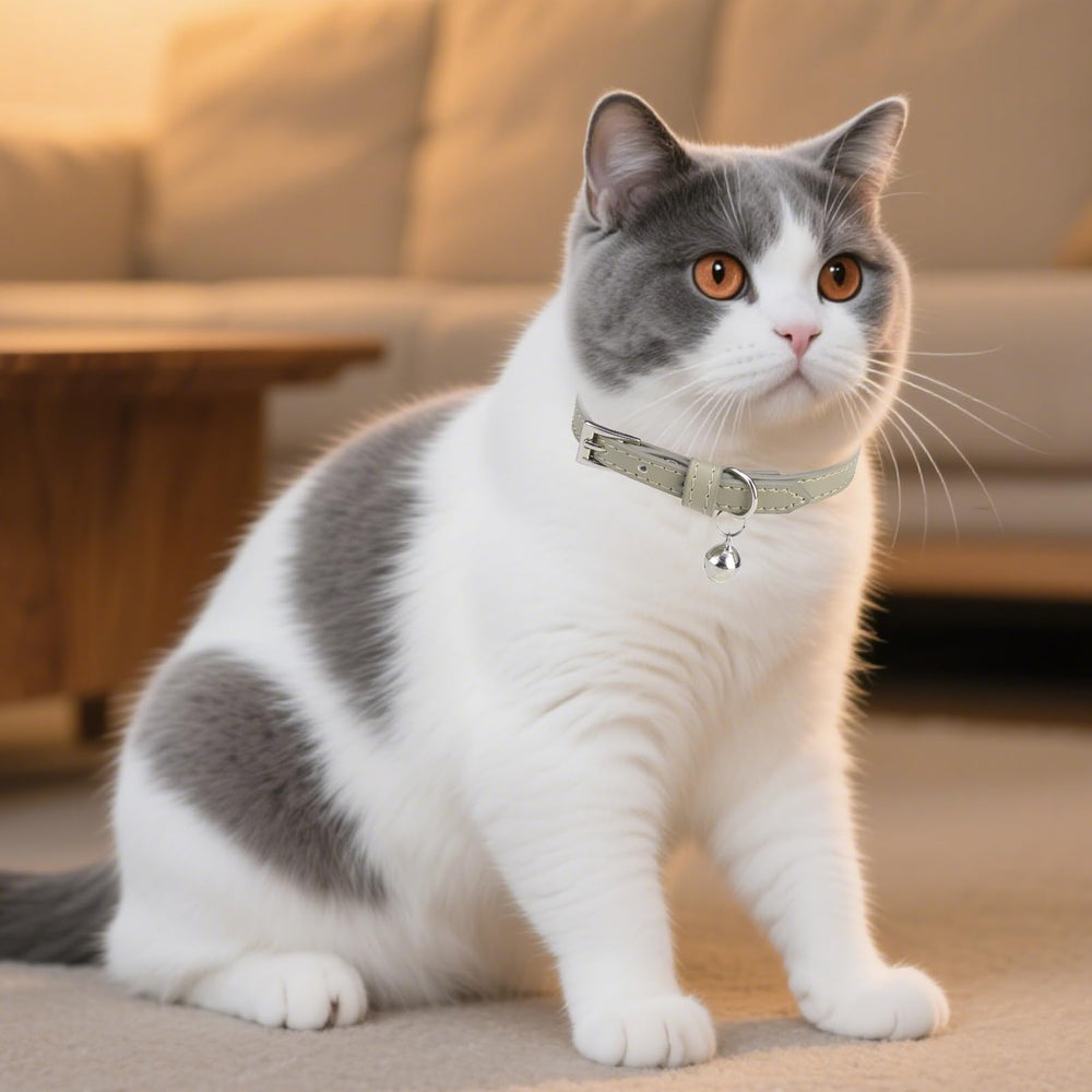PUPTECK cat wearing collar during outdoor walk for daily use