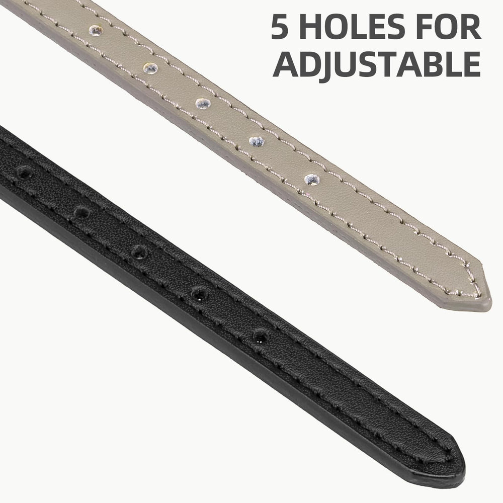 PUPTECK leather collar undergoing durability test signals long-lasting use