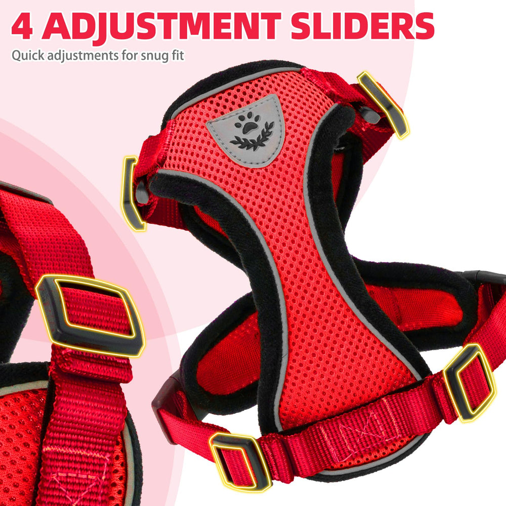 PUPTECK breathable mesh fabric harness ensures comfortable all-day wear.