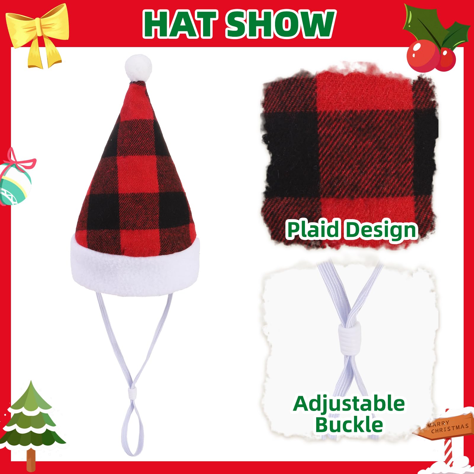 PUPTECK package includes bandana and hat for instant holiday styling.