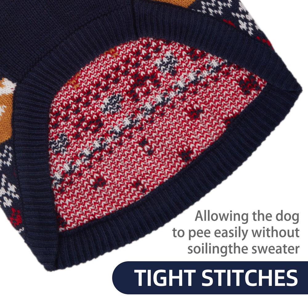 PUPTECK navy elk heart front view for winter street style