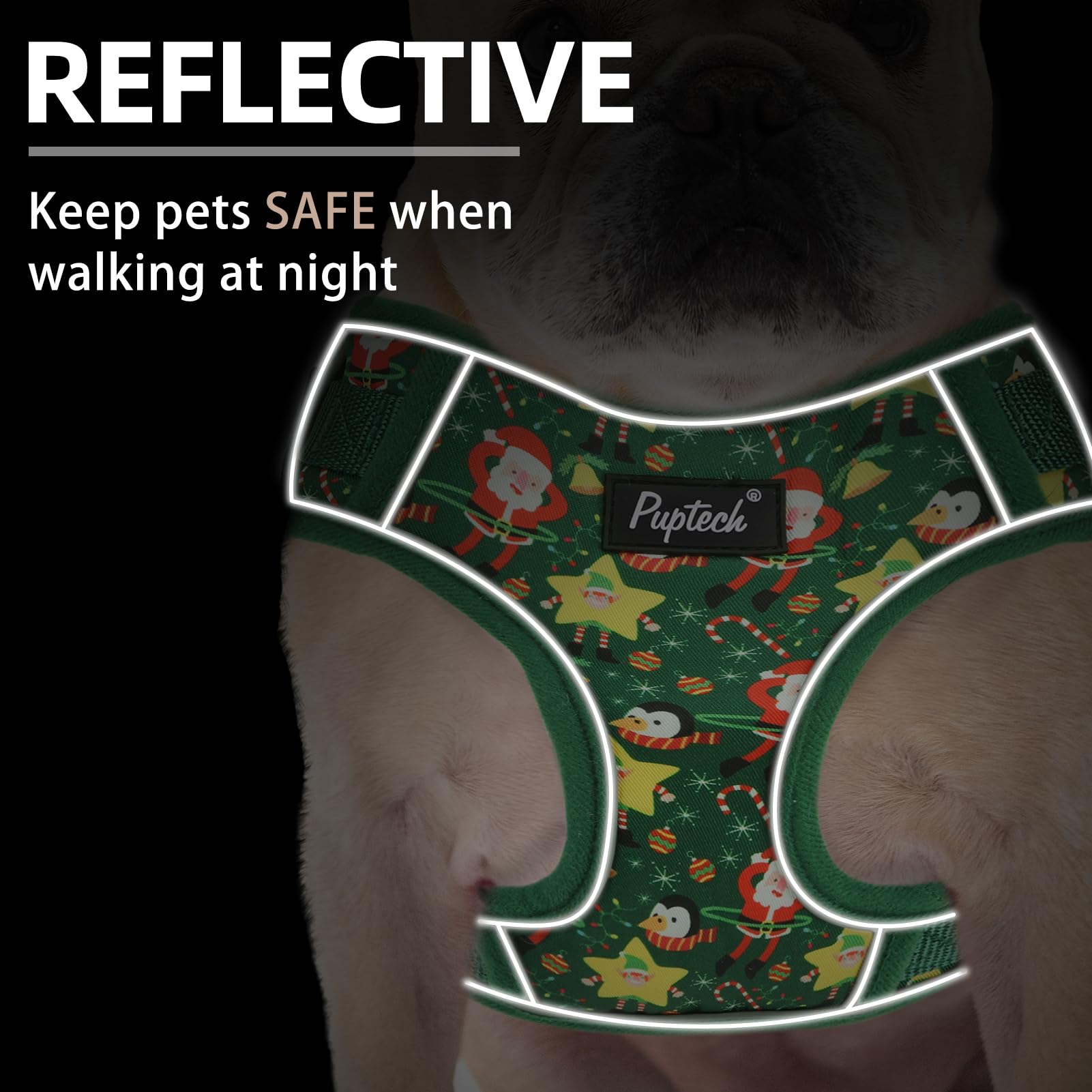 PUPTECK harness lightweight material keeps dogs airy and unburdened