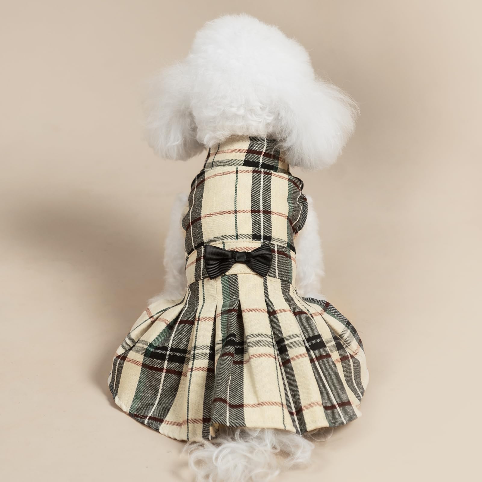 PUPTECK Plaid dress size chart helps achieve a precise fit.