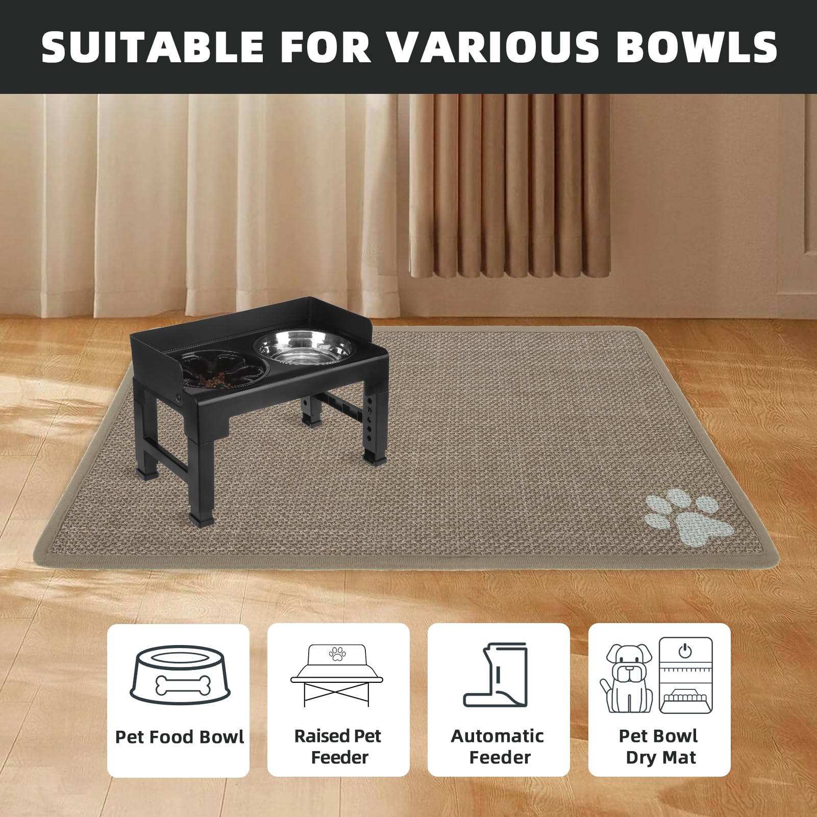 PUPTECK mat comes in two colors and four sizes to fit spaces.