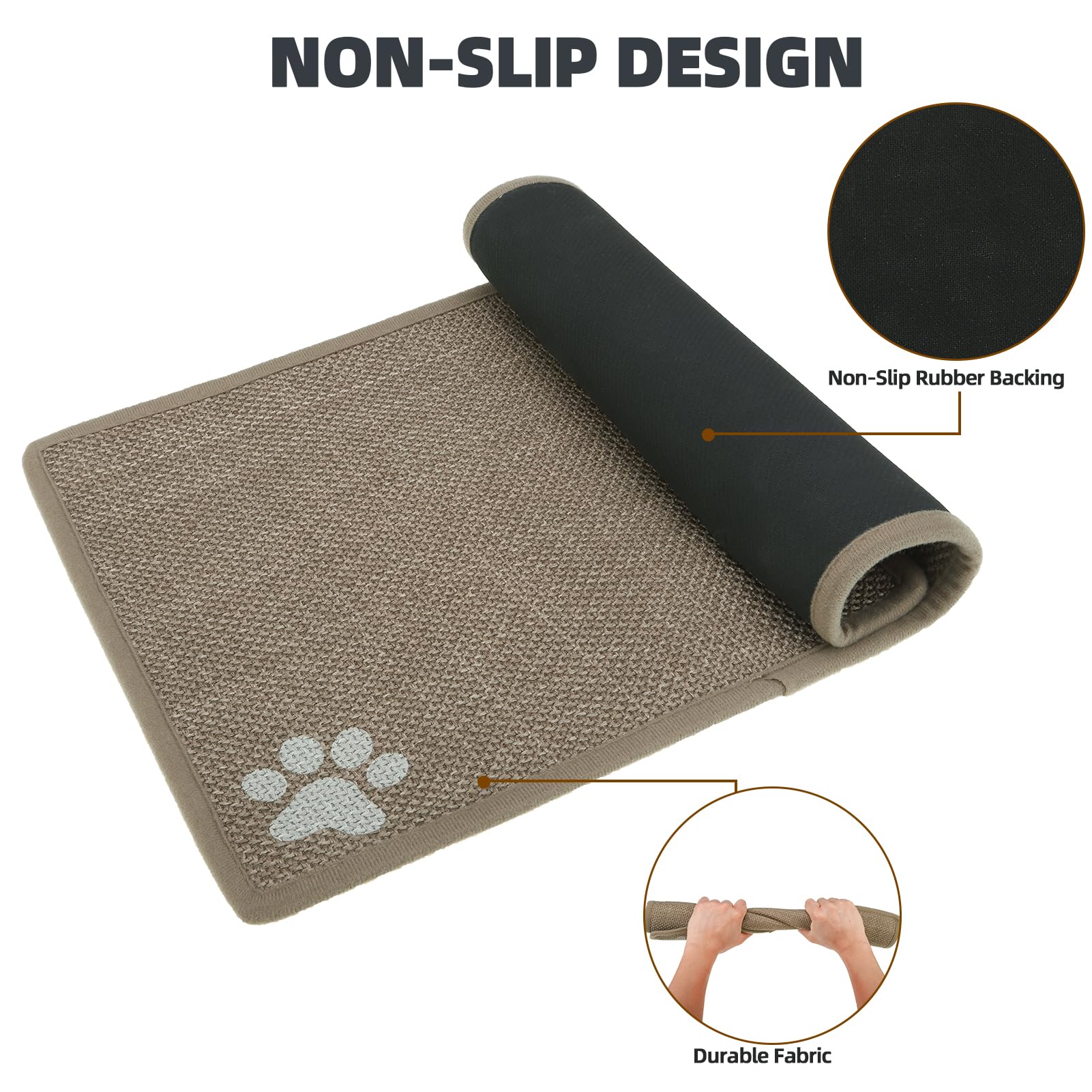 PUPTECK versatile mat supports bowls, feeders, doors, and more.