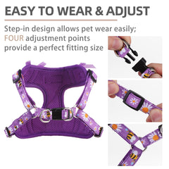 PUPTECK dog harness air mesh lining keeps pets cool on hot days