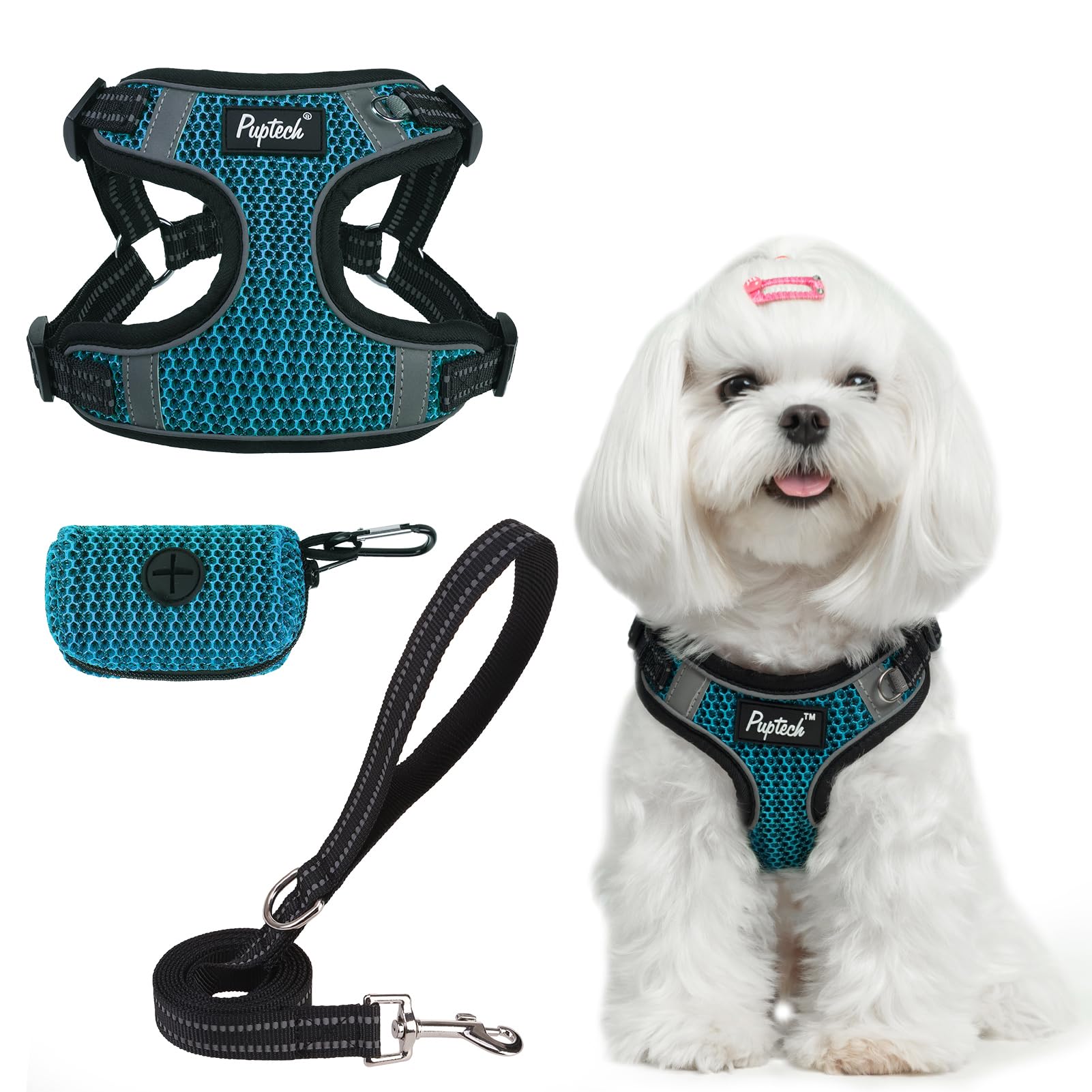 PUPTECK dog harness in breathable lightweight material for daily wear