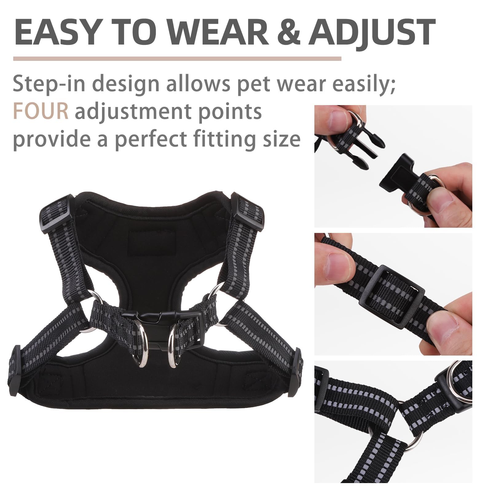 PUPTECK no-pull chest-stress design reduces neck pressure during walks