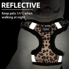PUPTECK harness reflective strips enhance safety during night walks.