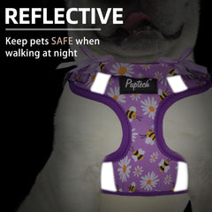 PUPTECK harness with reflective strips improves night visibility during walks