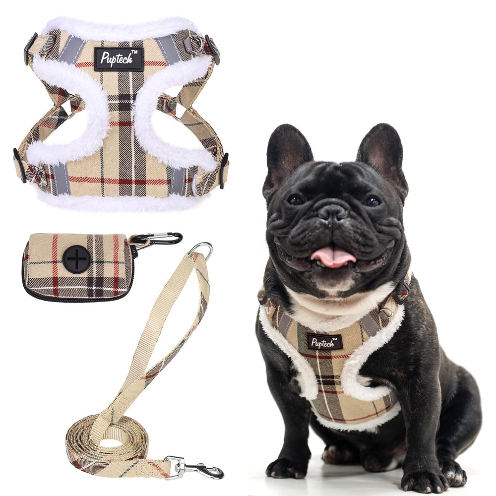 PUPTECK dog harness step-in design for quick on-off use
