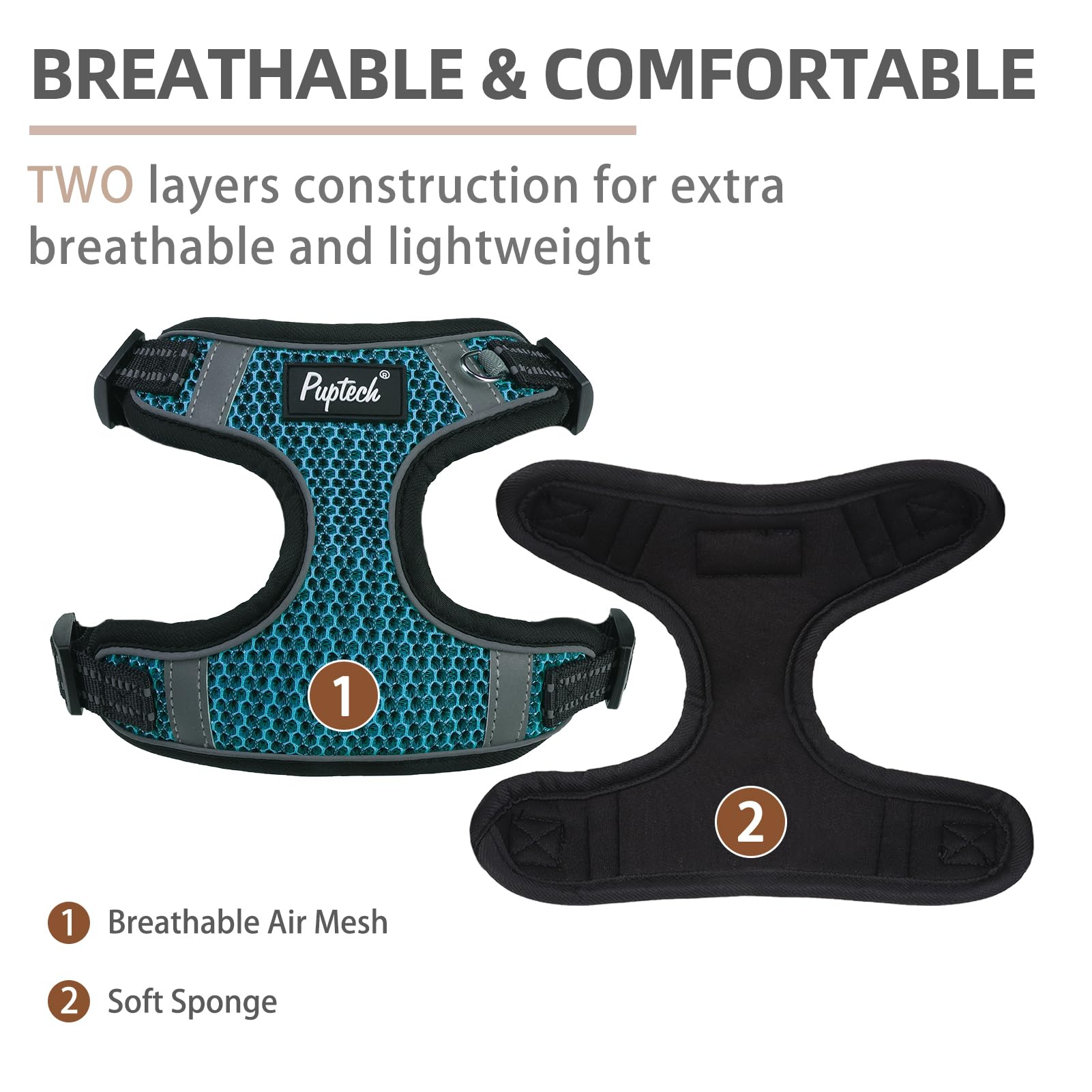PUPTECK step-in harness design enables quick on/off