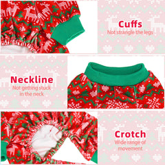 PUPTECK dog pajamas back pocket detail in action, cute and functional design.