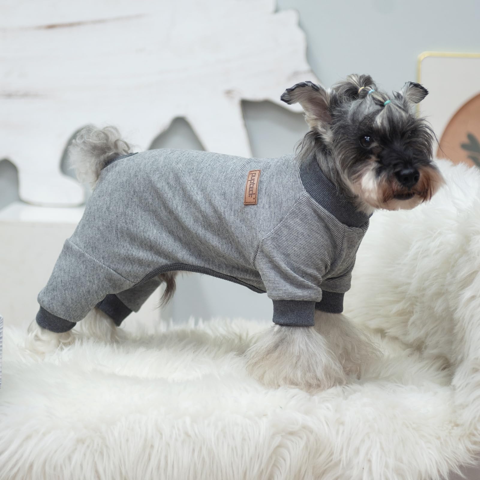 PUPTECK dog pajamas machine washable for easy care and durability.