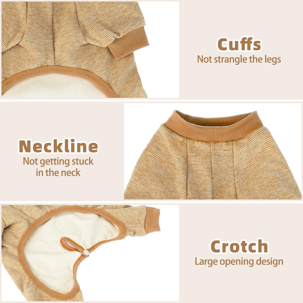 PUPTECK dog pajamas in soft fleece material for cozy wear.
