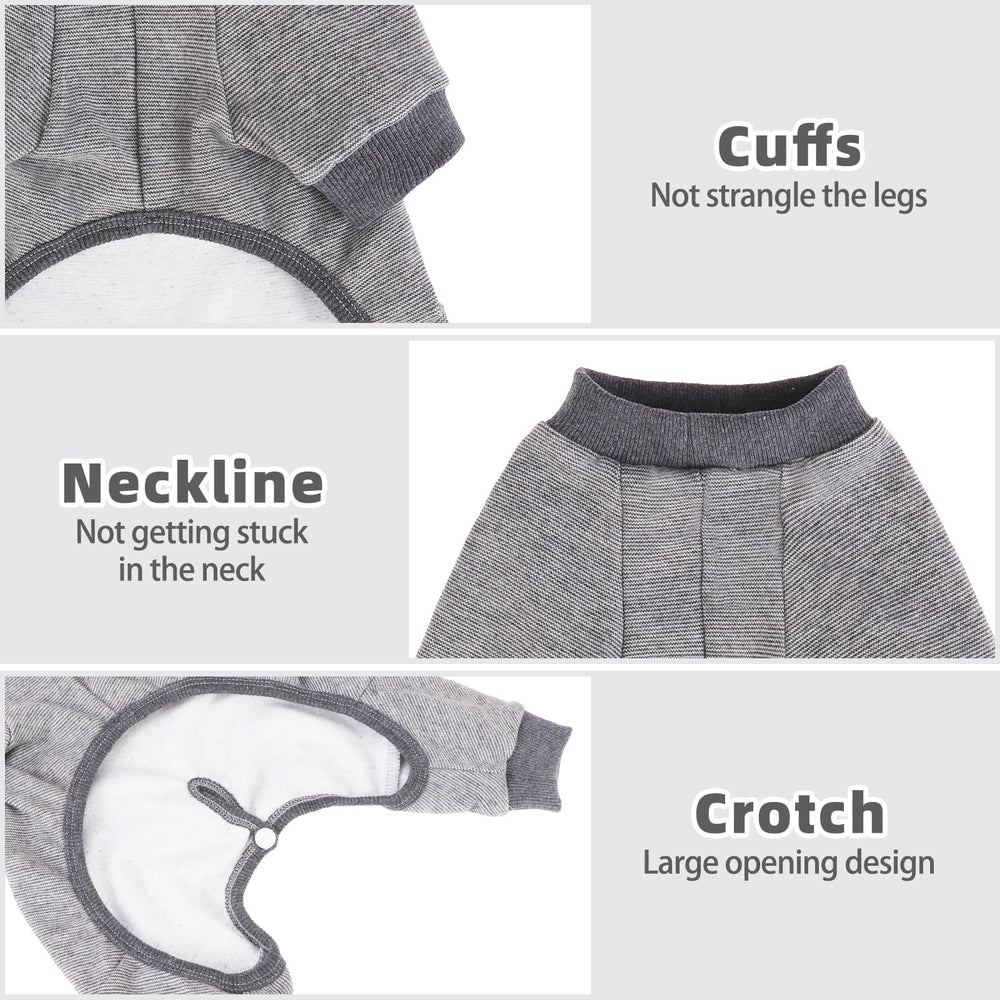 PUPTECK dog pajamas soft fleece provide gentle warmth and skin-friendly feel.