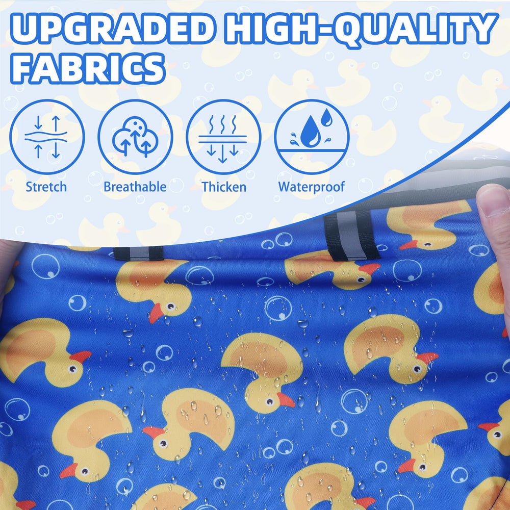 PUPTECK raincoat with adjustable back length for a better fit.