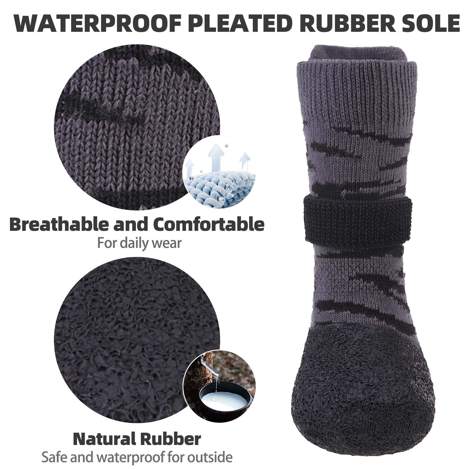 PUPTECK easy wear with pull tab and adjustable strap.