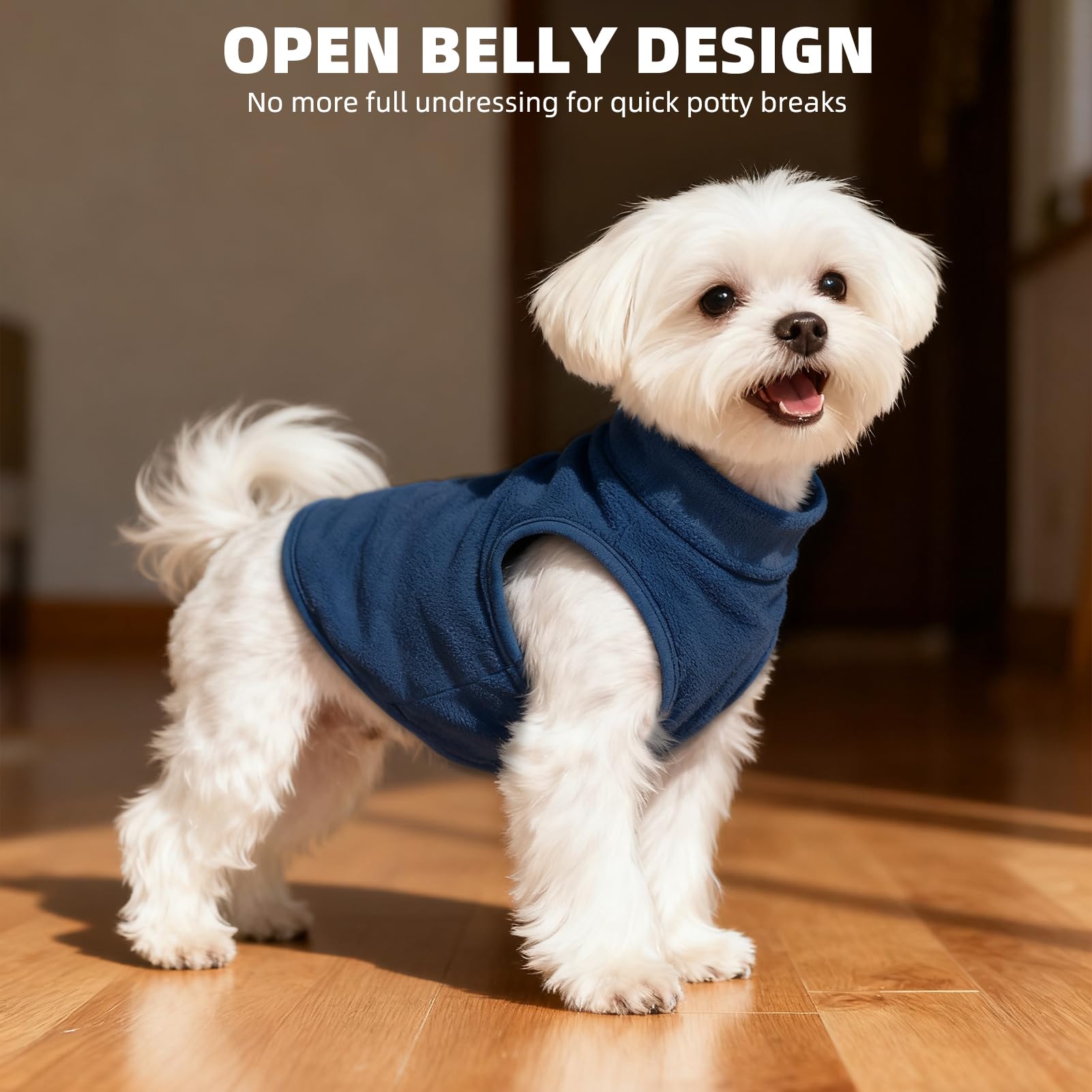 PUPTECK high collar design adds extra warmth and simple style.