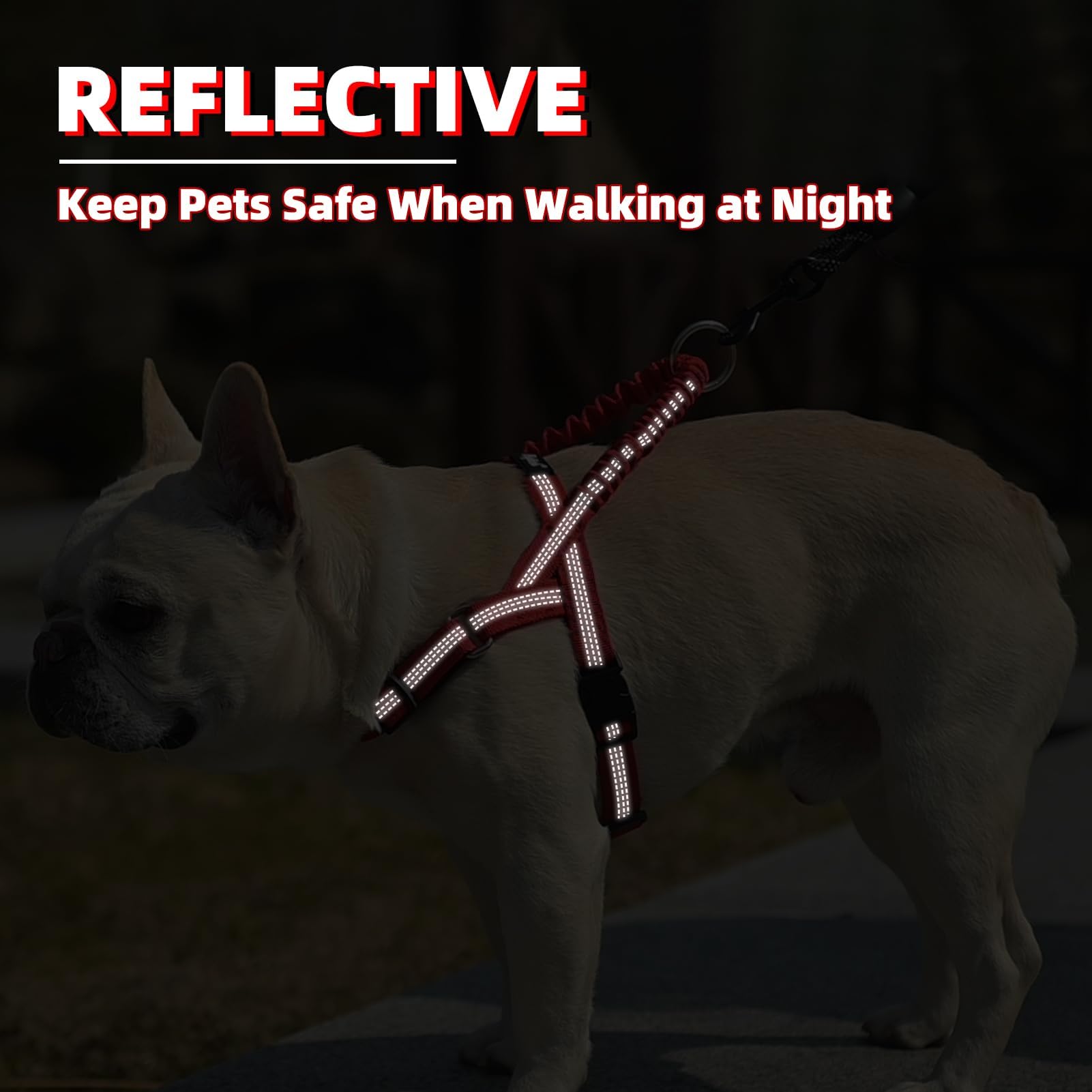 PUPTECK No Pull Harness adjustable straps ensure secure fit for large dogs