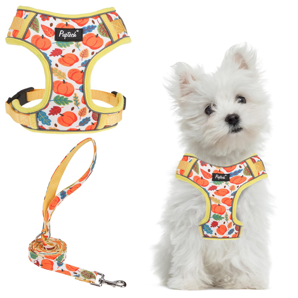 PUPTECK small dog harness breathable mesh keeps pets cool on daily strolls.
