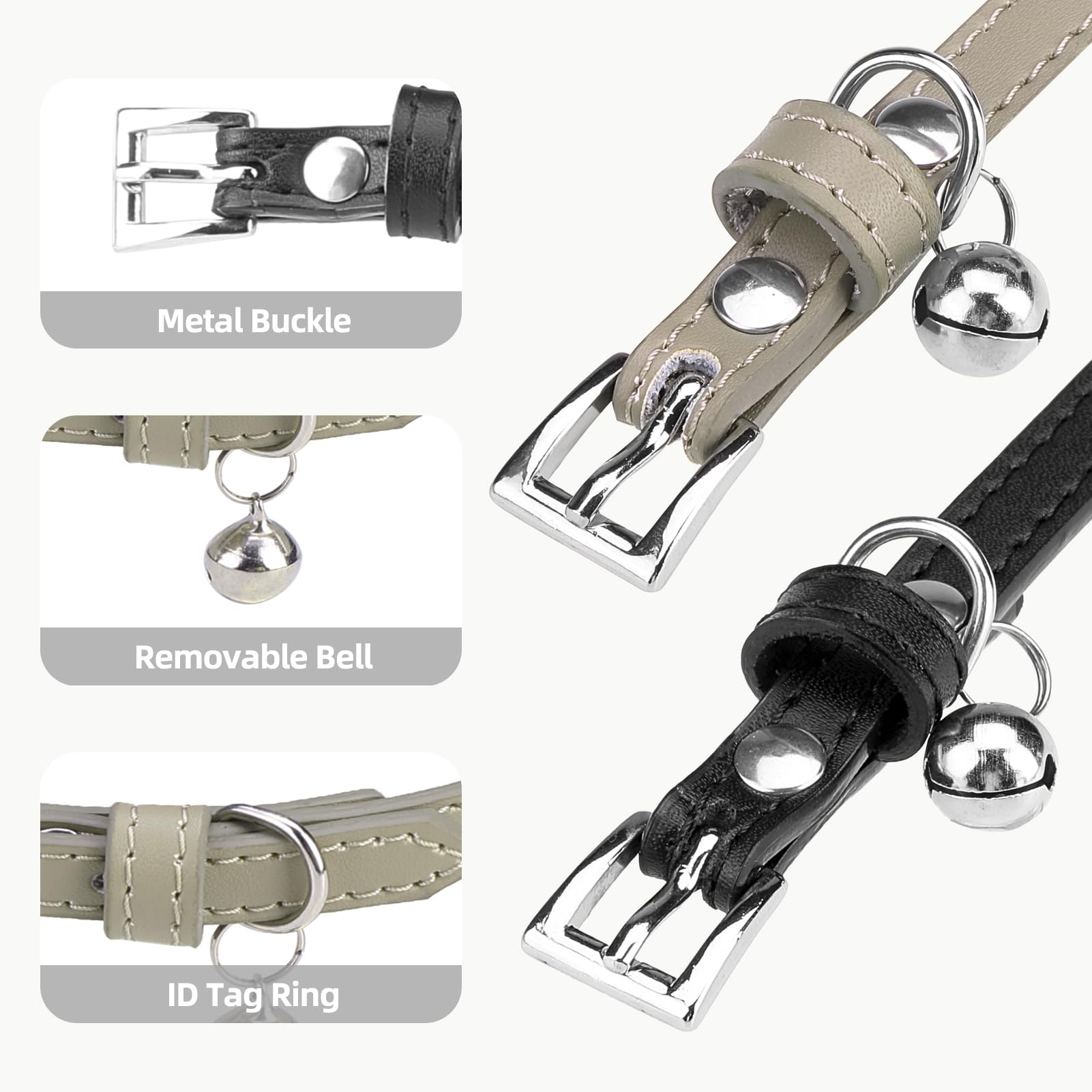 PUPTECK adjustable cat collar illustrates flexible sizing for kittens