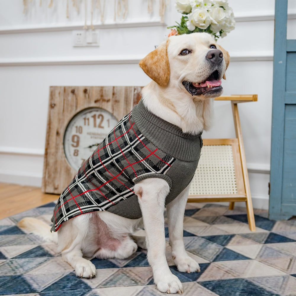 PupTeck suéter-cuadros gris para paseos formales y diarios.